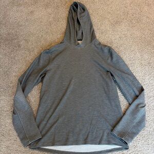 Mens Lululemon Shift Stitch Waffle Gray Hoodie Sweatshirt Size Small